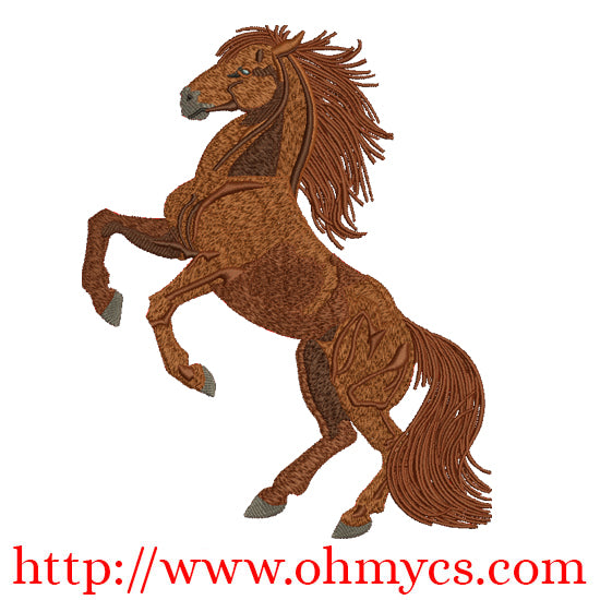 Brown Horse Embroidery Design