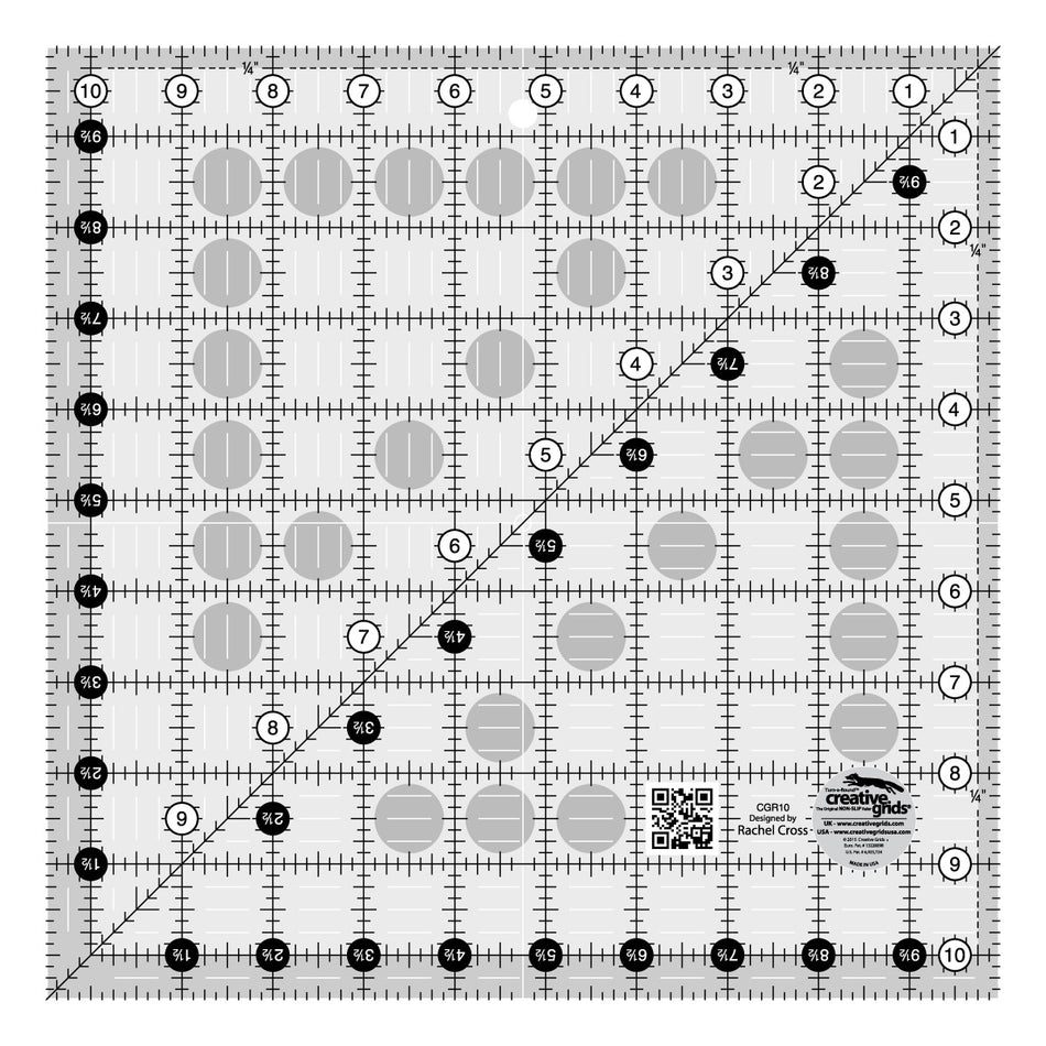 Creative Grids Quilt Ruler 10-1/2