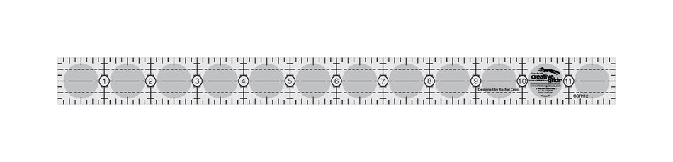 Creative Grids Quilt Ruler 1in x 12in