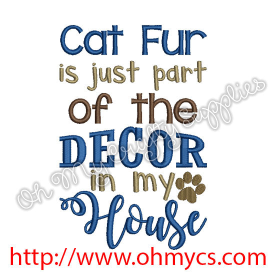 Cat Fur Embroidery Design