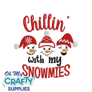 Chillin' with my Snowmies 1110 Embroidery Design