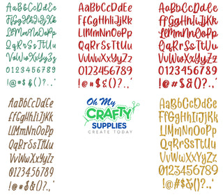 Christmas Font Bundle Set Embroidery Font (BX Included)