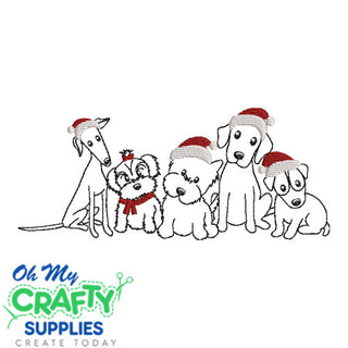 Christmas Pups 1130 Embroidery Design