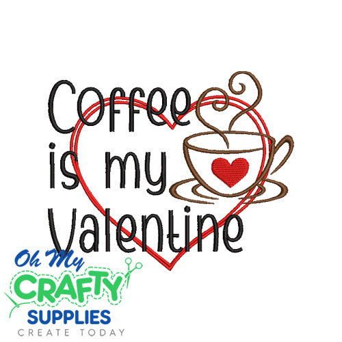 Coffee Valentine 1523 Embroidery Design