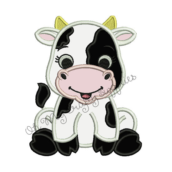 Cow Applique Embroidery Design