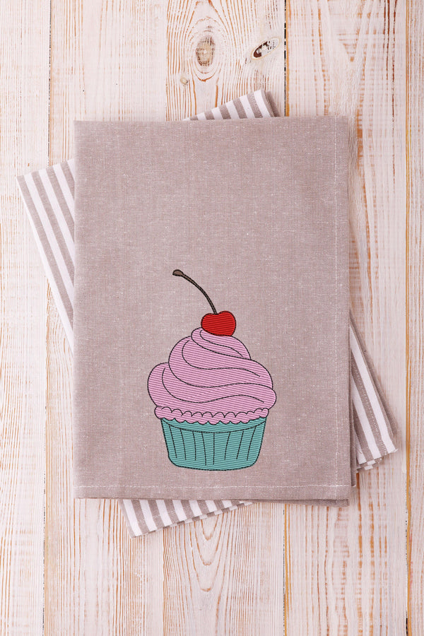 Cupcake Solid Stitch 2021 Embroidery Design | Oh My Crafty Supplies Inc.