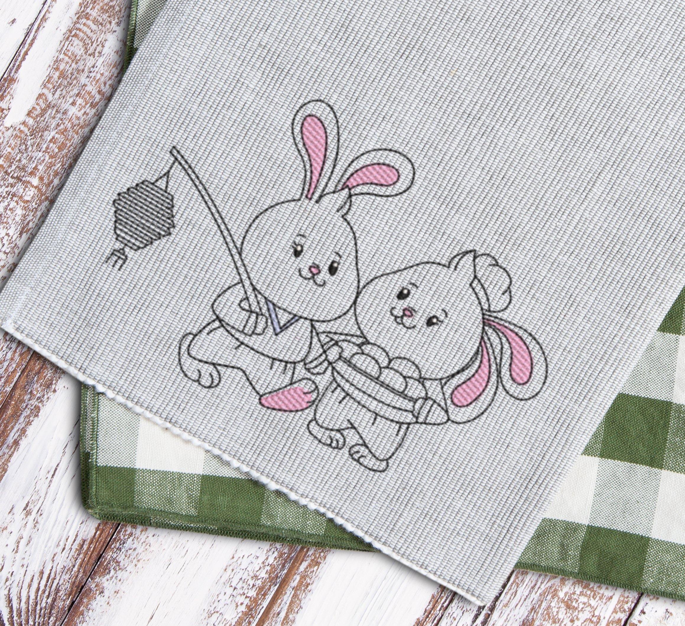 Cute Bunny Couple 2021 Embroidery Design - Oh My Crafty Supplies Inc.