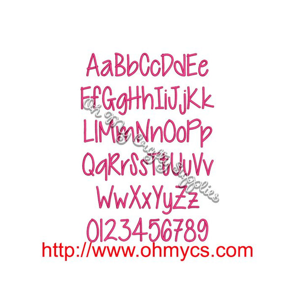 Cutie Pie Embroidery Font (BX Included)