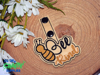 Bee Kind Key Fob Embroidery Design