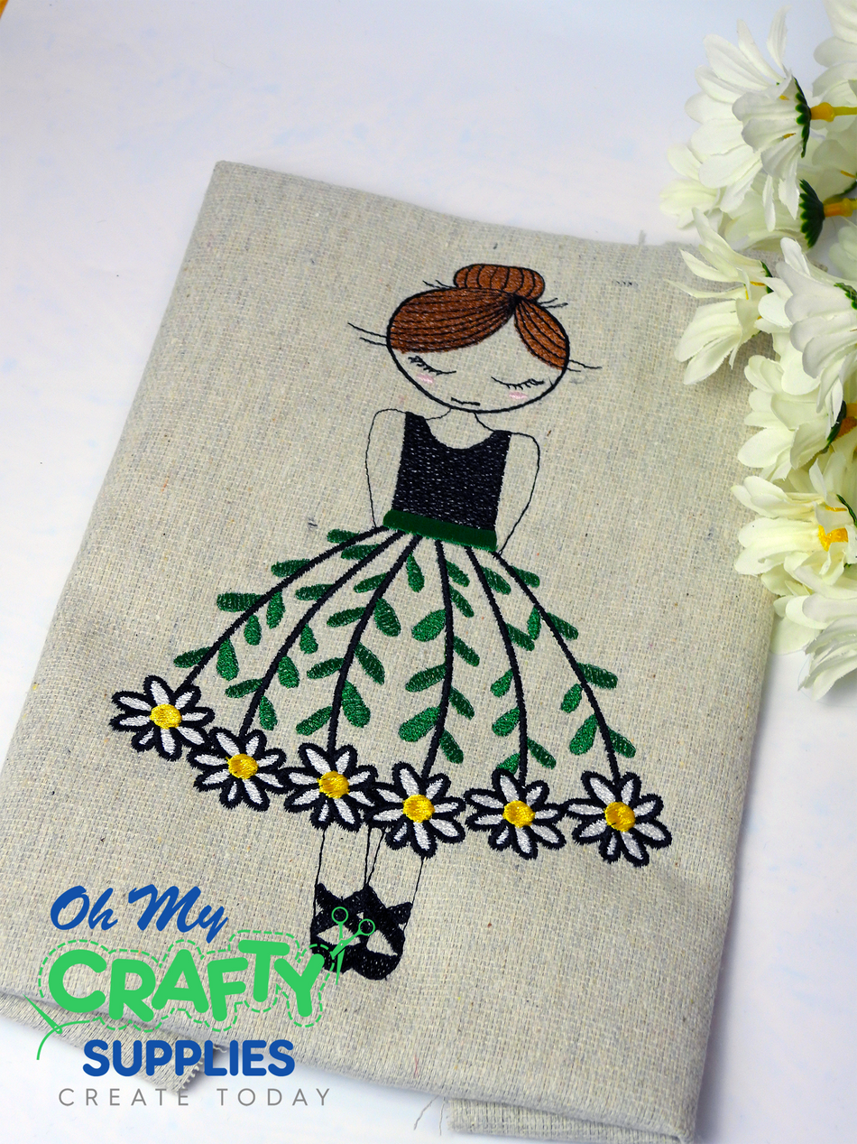 Daisy Dress Girl 326 Embroidery Design