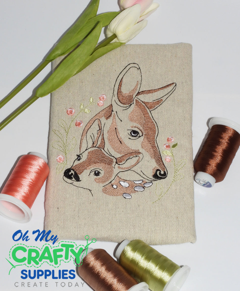 Sketch Deer and Doe 1223 Embroidery Design