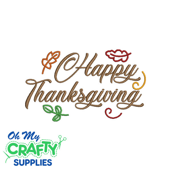 Happy Thanksgiving 925 Embroidery Design