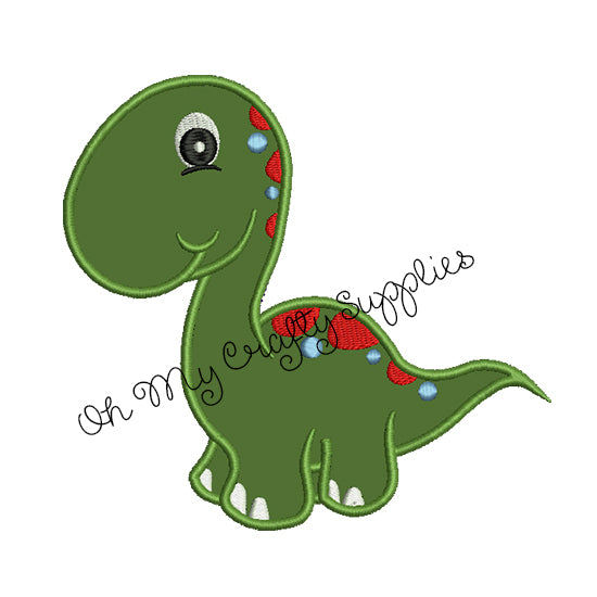 Dinosaur Applique Embroidery Design