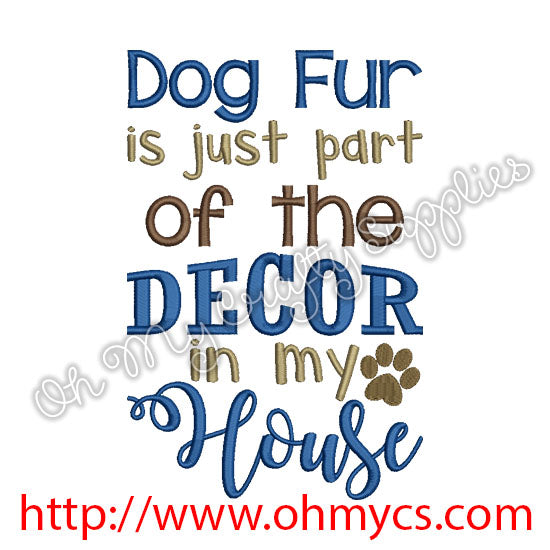 Dog Fur Embroidery Design