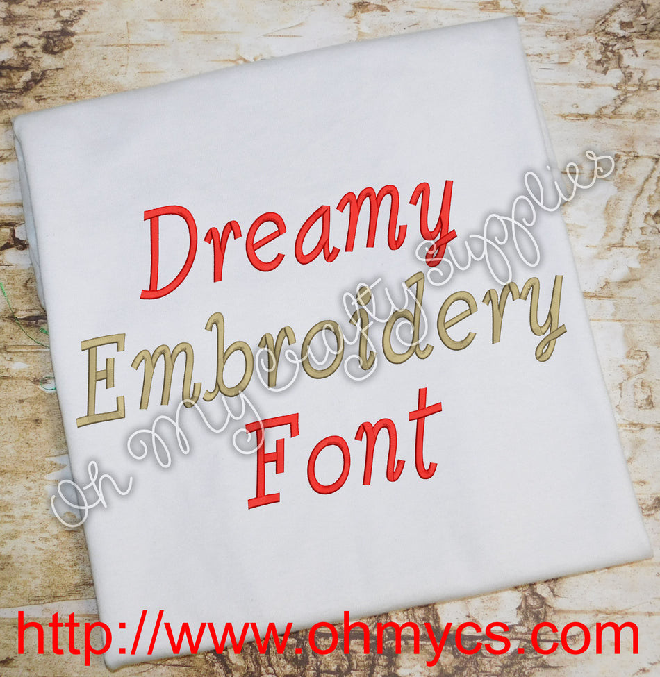 Dreamy Embroidery Font (BX Included)