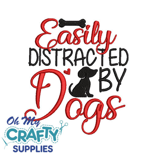 Easily Distracted 1230  Embroidery Design