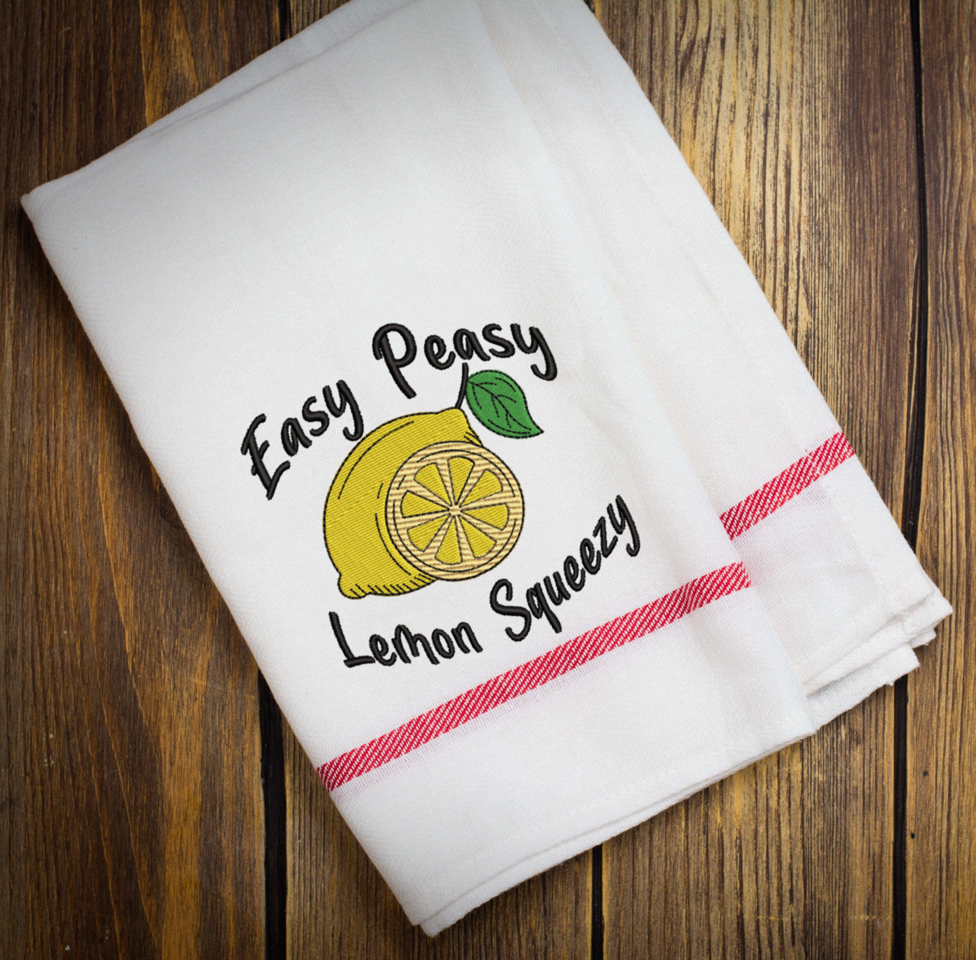 Easy Peasy Lemon Squeezy Embroidery Design - Oh My Crafty Supplies Inc.