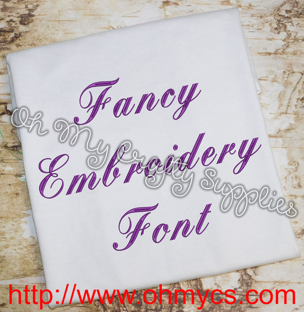 Fancy Embroidery Font (BX Included)