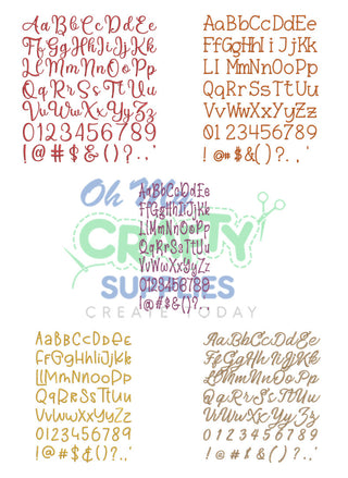 Fall Checklist Font Bundle Set Embroidery Font (BX Included)