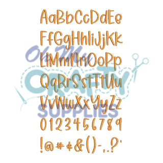 Fall Foliage Embroidery Font (BX Included)
