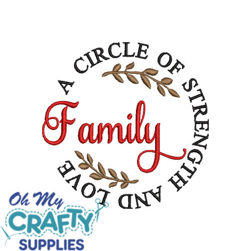 Family Strength 611 Embroidery Design