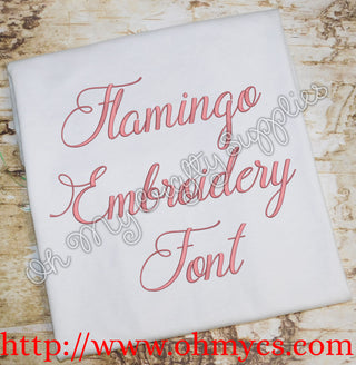 Flamingo Embroidery Font (BX Included)