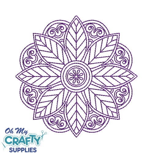 Floral Henna Design 1231 Embroidery Design