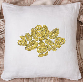Golden Roses Embroidery Design - Oh My Crafty Supplies Inc.