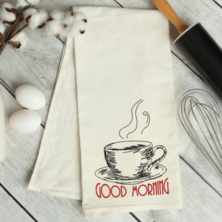 Good Morning Sketch Coffee Embroidery Design - Oh My Crafty Supplies Inc.