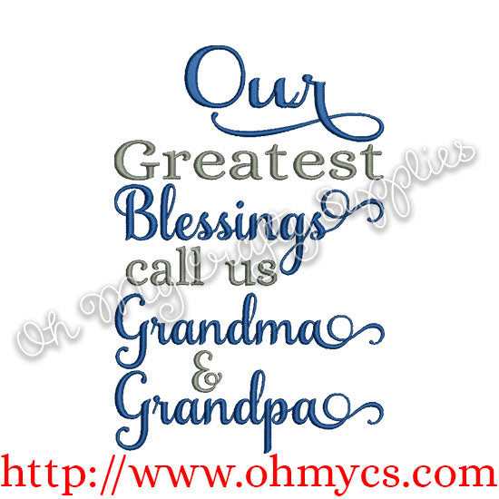 Greatest Blessings Embroidery Design