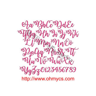 Happy Melon Embroidery Font (BX Included)