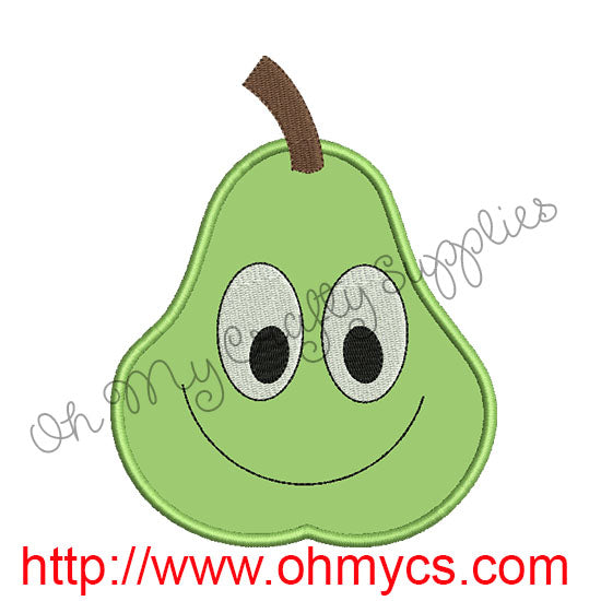 Happy Pear Applique Design