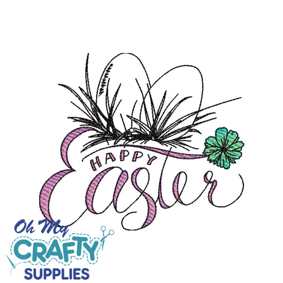 Happy Easter 12622 Embroidery Design
