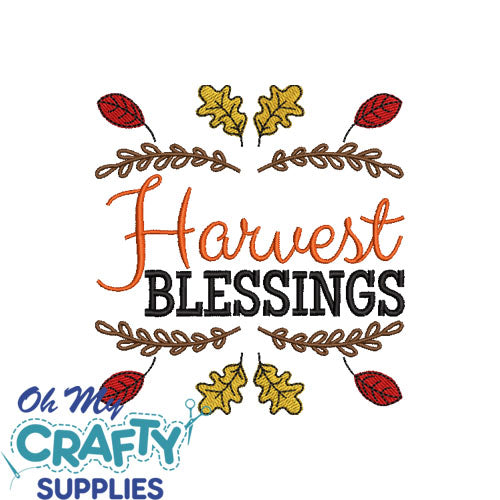 Harvest Blessings 1113 Embroidery Design