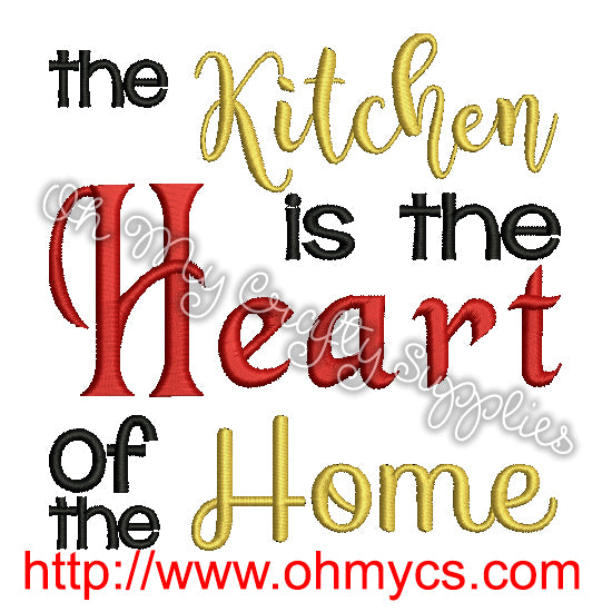 Heart of the Home Embroidery Design