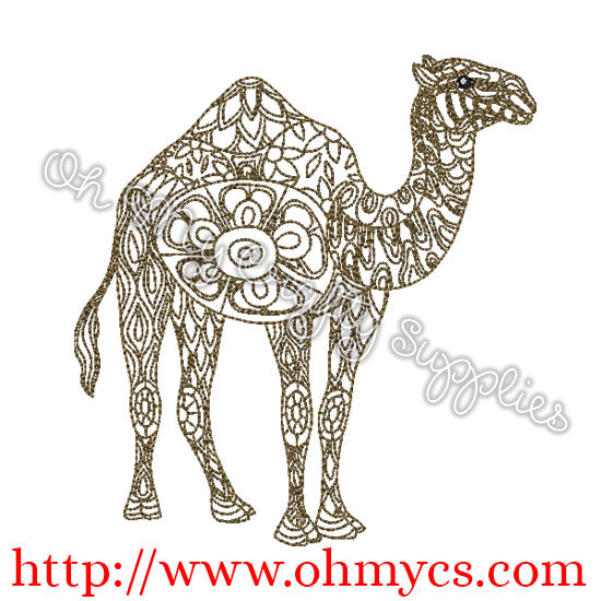 Henna Camel Embroidery Design