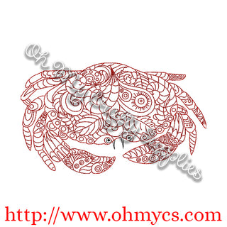 Henna Crab Embroidery Design