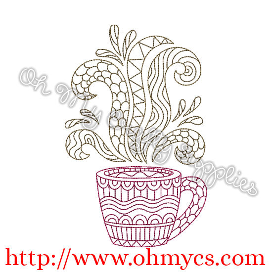 Henna Cup Embroidery Design