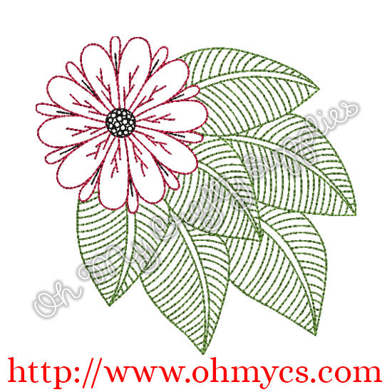 Henna Flower Embroidery Design