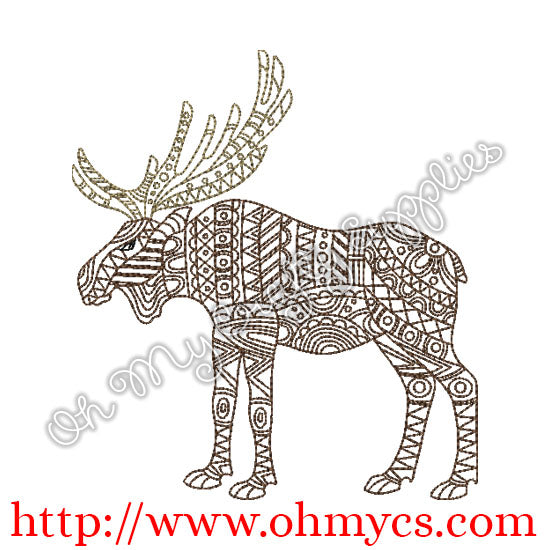 Henna Forest Animal Embroidery Design