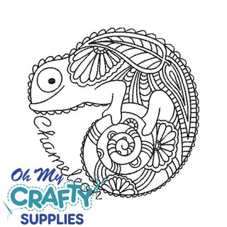 Henna Chameleon 5722 Embroidery Design
