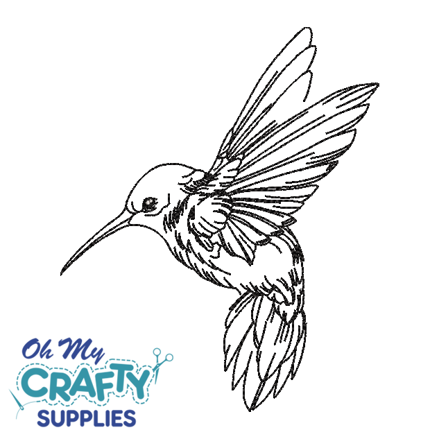 Hummingbird Sketch 42922 Embroidery Design