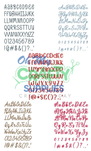 January Font Bundle Set Embroidery Font (BX Included)
