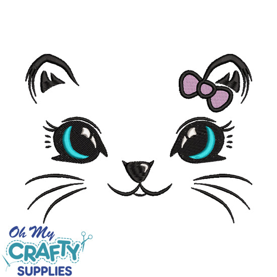 Kitten Face 1228 Embroidery Design