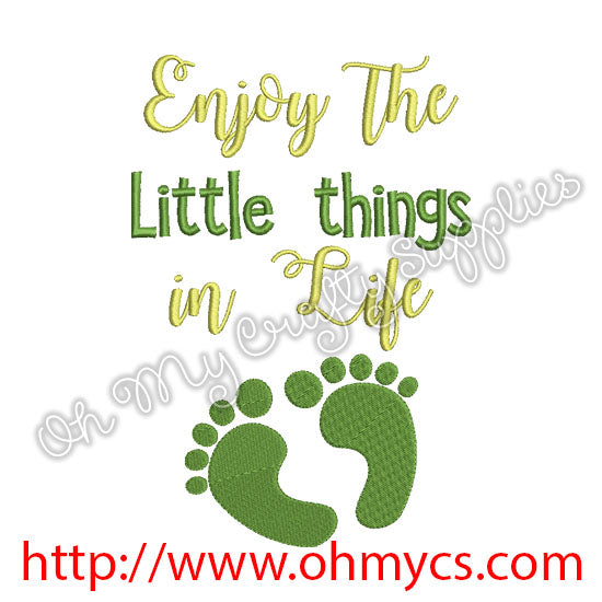 Little Things in Life Embroidery Design