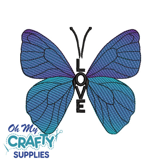 Love Butterfly 1922 Embroidery Design