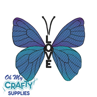 Love Butterfly 1922 Embroidery Design