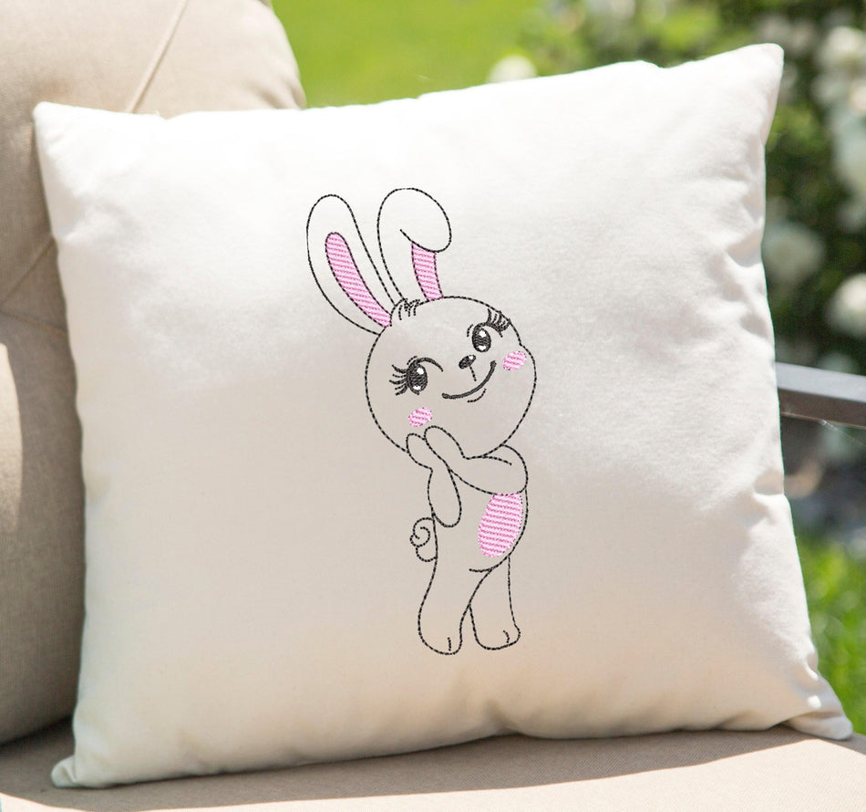 Lovely Cute Bunny Embroidery Design - Oh My Crafty Supplies Inc.
