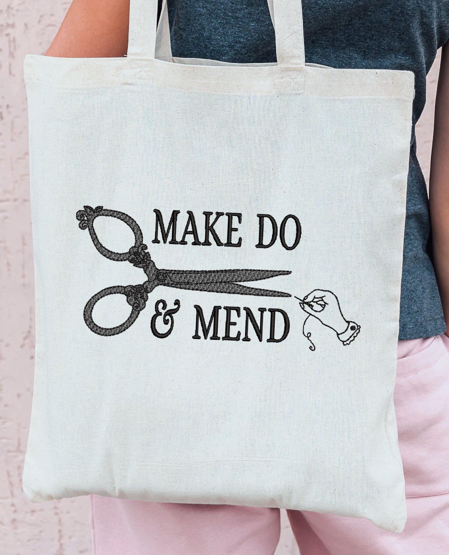 Make Do Mend Embroidery Design - Oh My Crafty Supplies Inc.