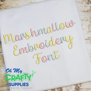 Marshmallow Embroidery Font (BX Included)